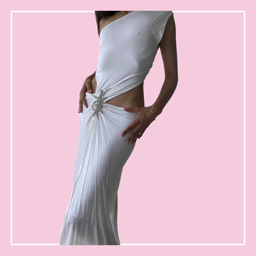 Ema Savahl White Cocktail Dress