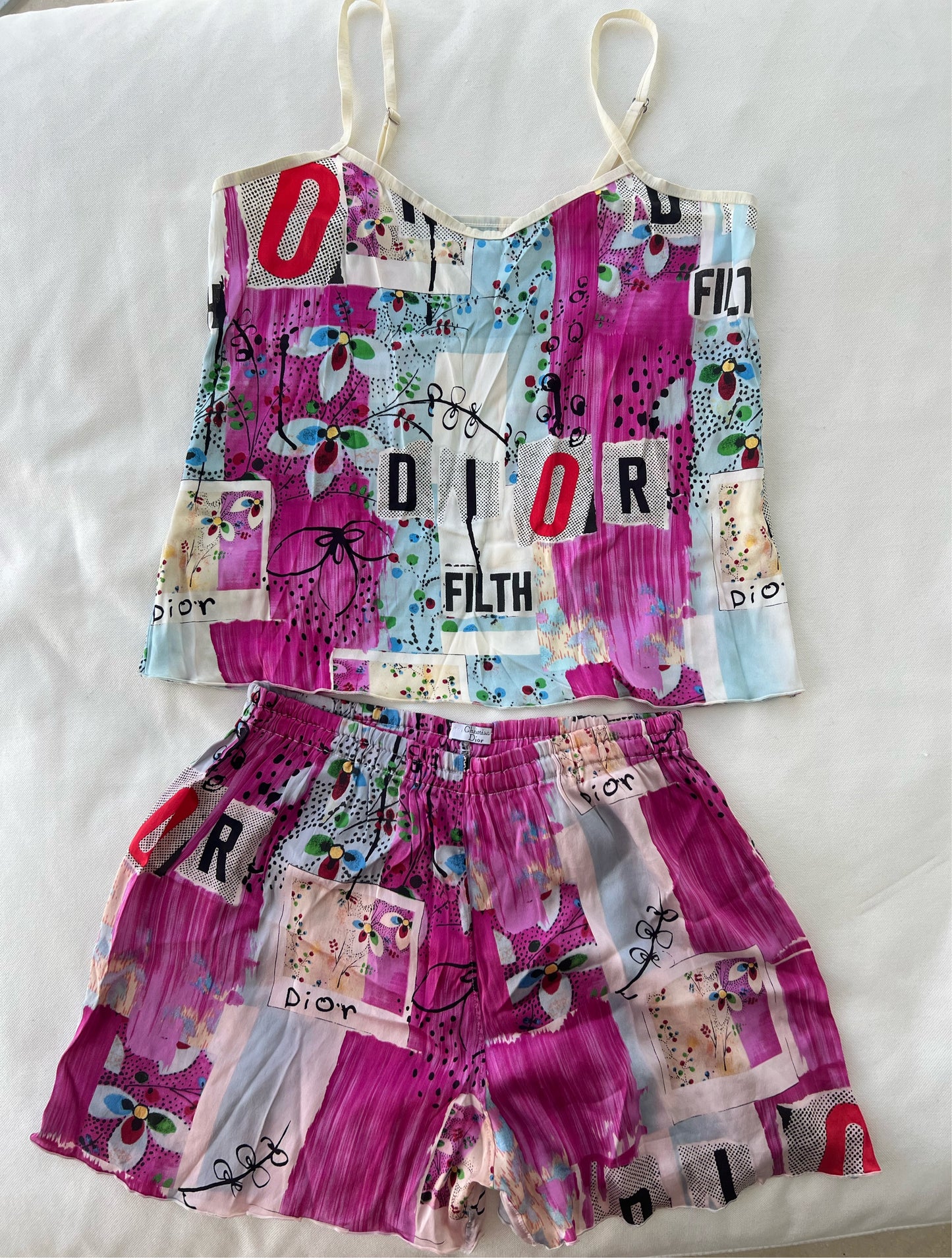 Dior John Galliano Silk Filth Nightwear Set