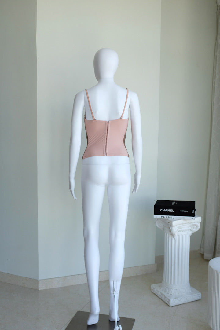 Christian Dior By John Galliano S/S 2006 Bustier Lace Corset Crop Top