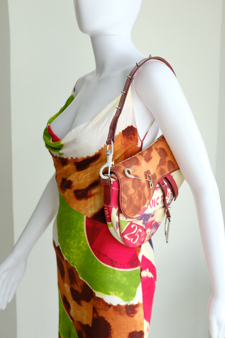 Christian Dior by John Galliano 'Fashion Victim' Silk Jersey Dress