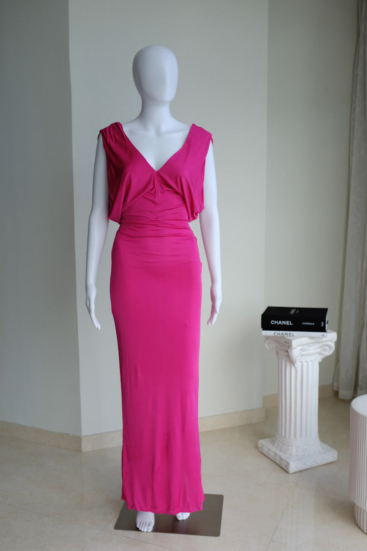 Roberto Cavalli Fuchsia Corset Gown