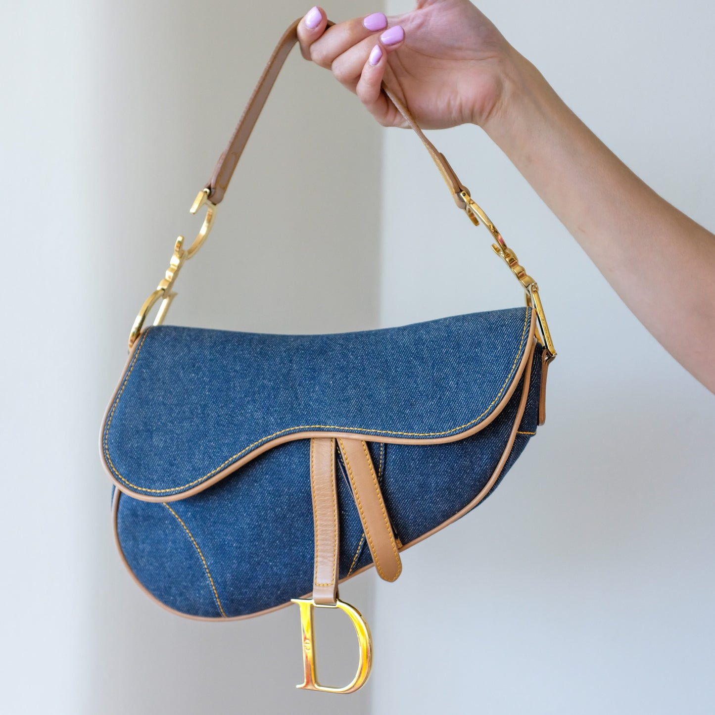 Dior Denim Saddle Bag