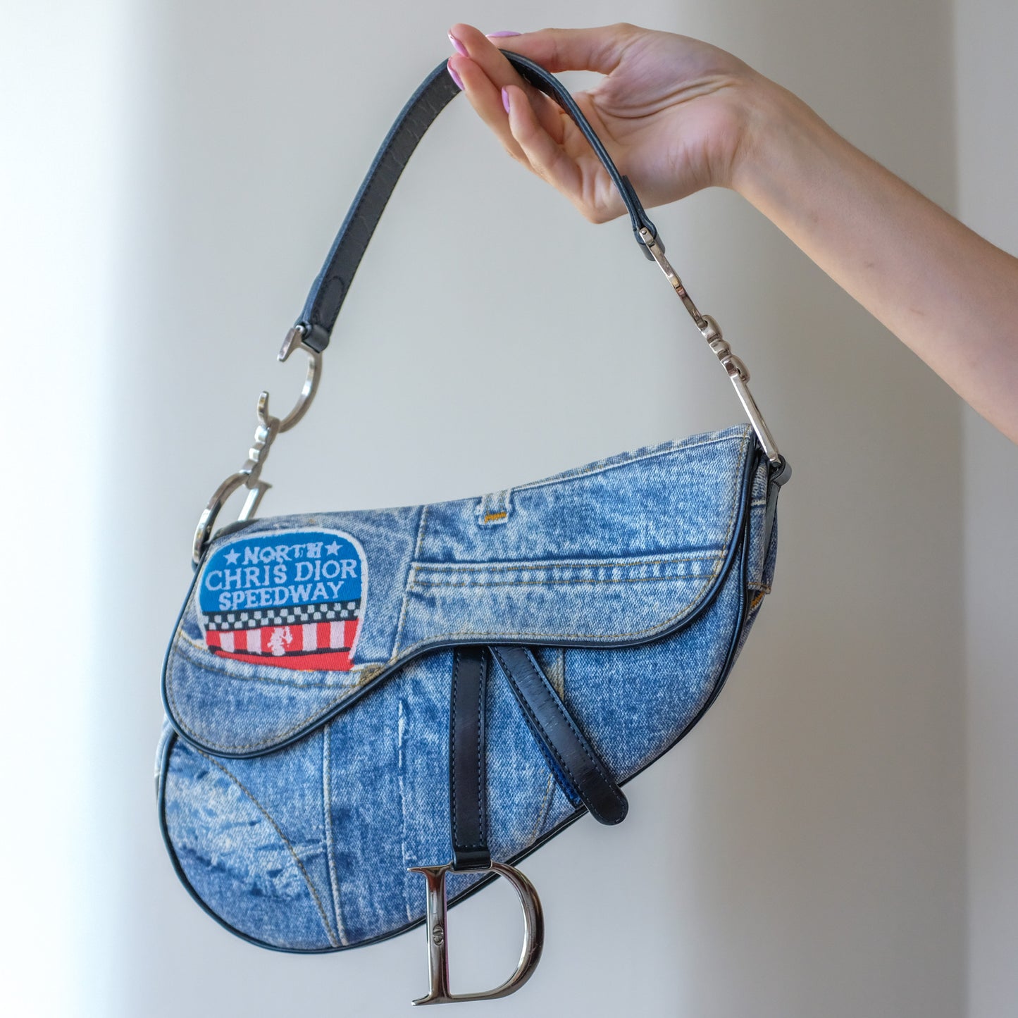 Dior Denim Saddle Bag