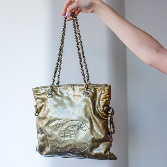 Chanel Metallic Tote Bag