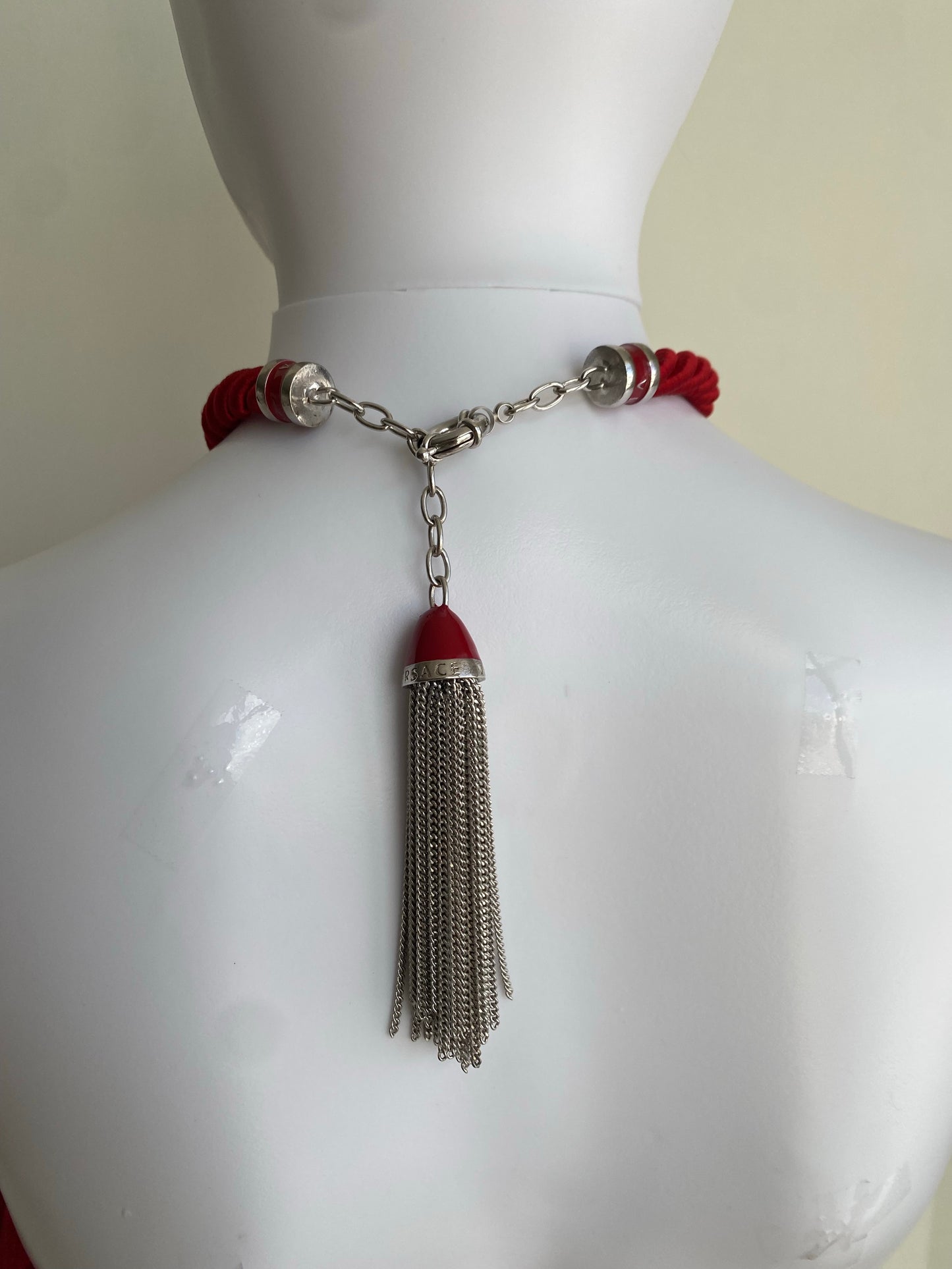 Versace Halter Drape top