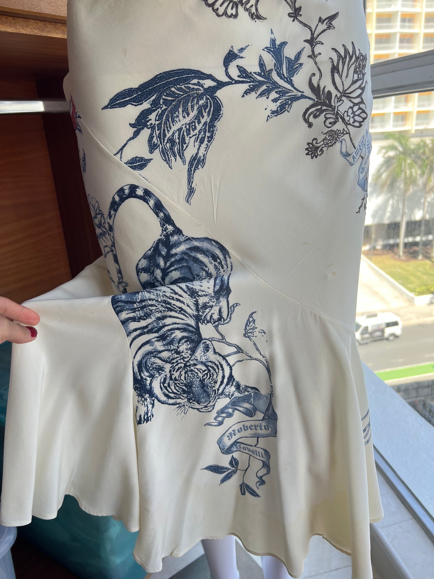 Roberto Cavalli SS2003 Tattoo Tiger print skirt