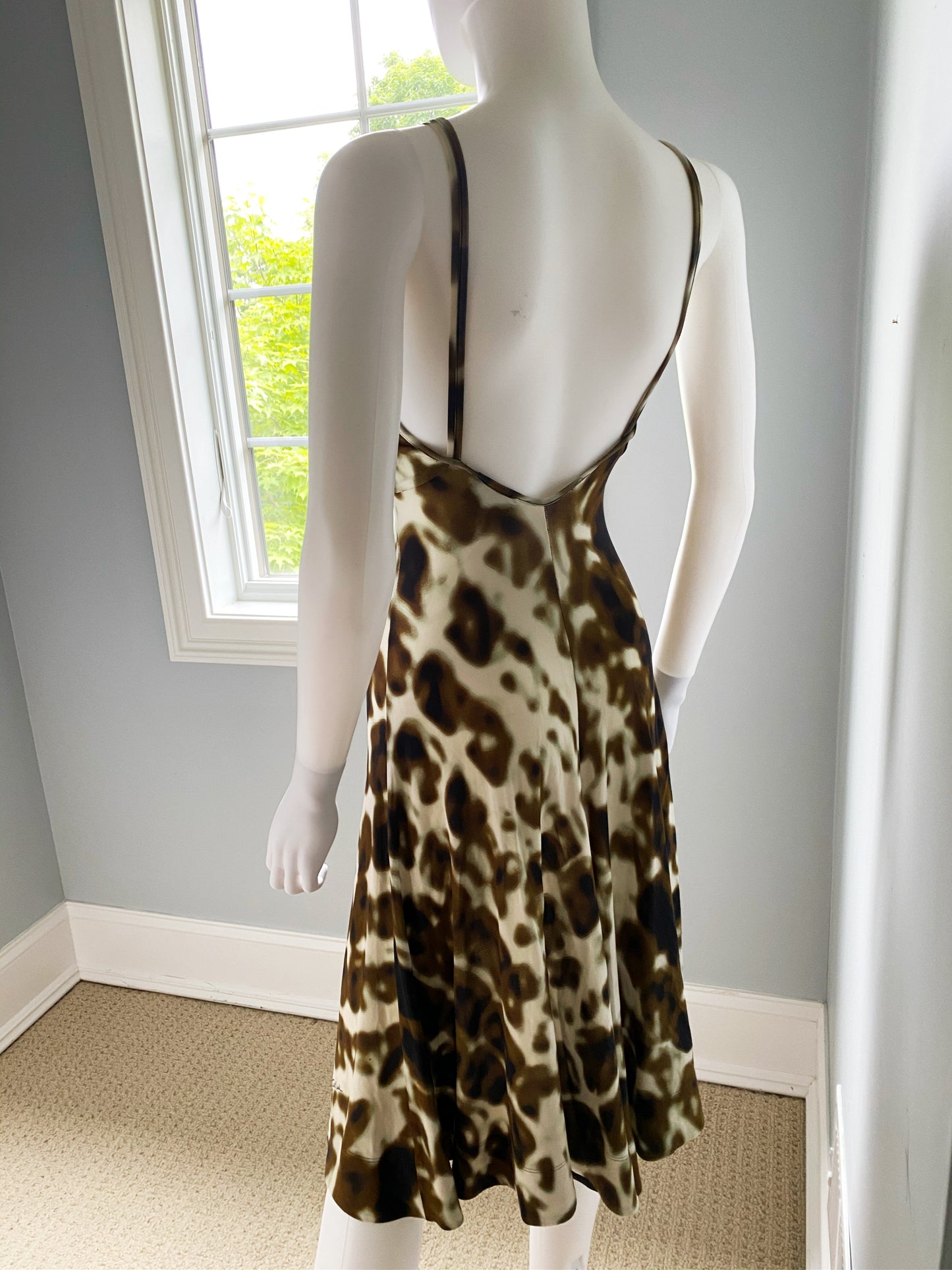 Roberto Cavalli Abstract Print Midi Dress