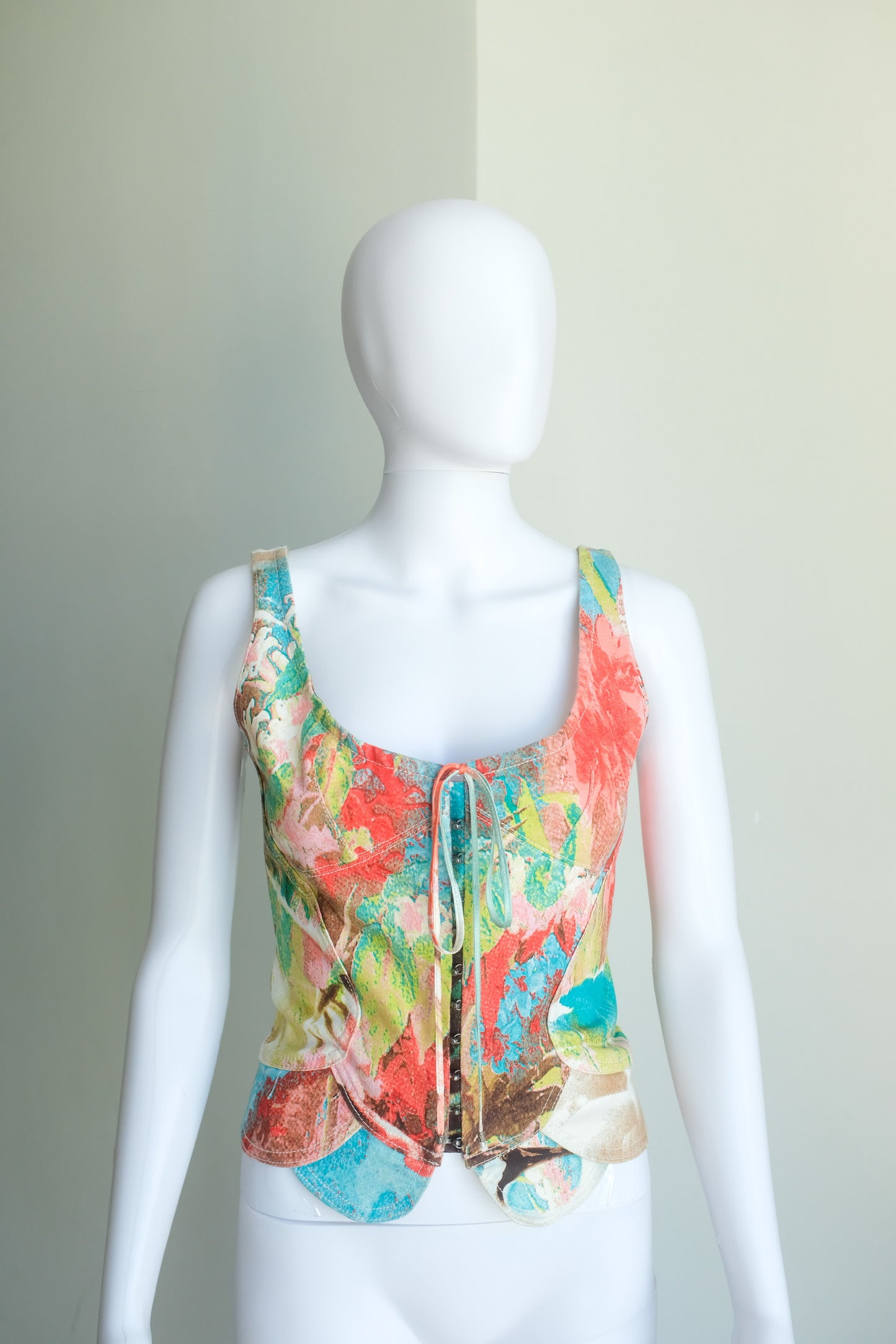 Roberto Cavalli Abstract Print Bustier