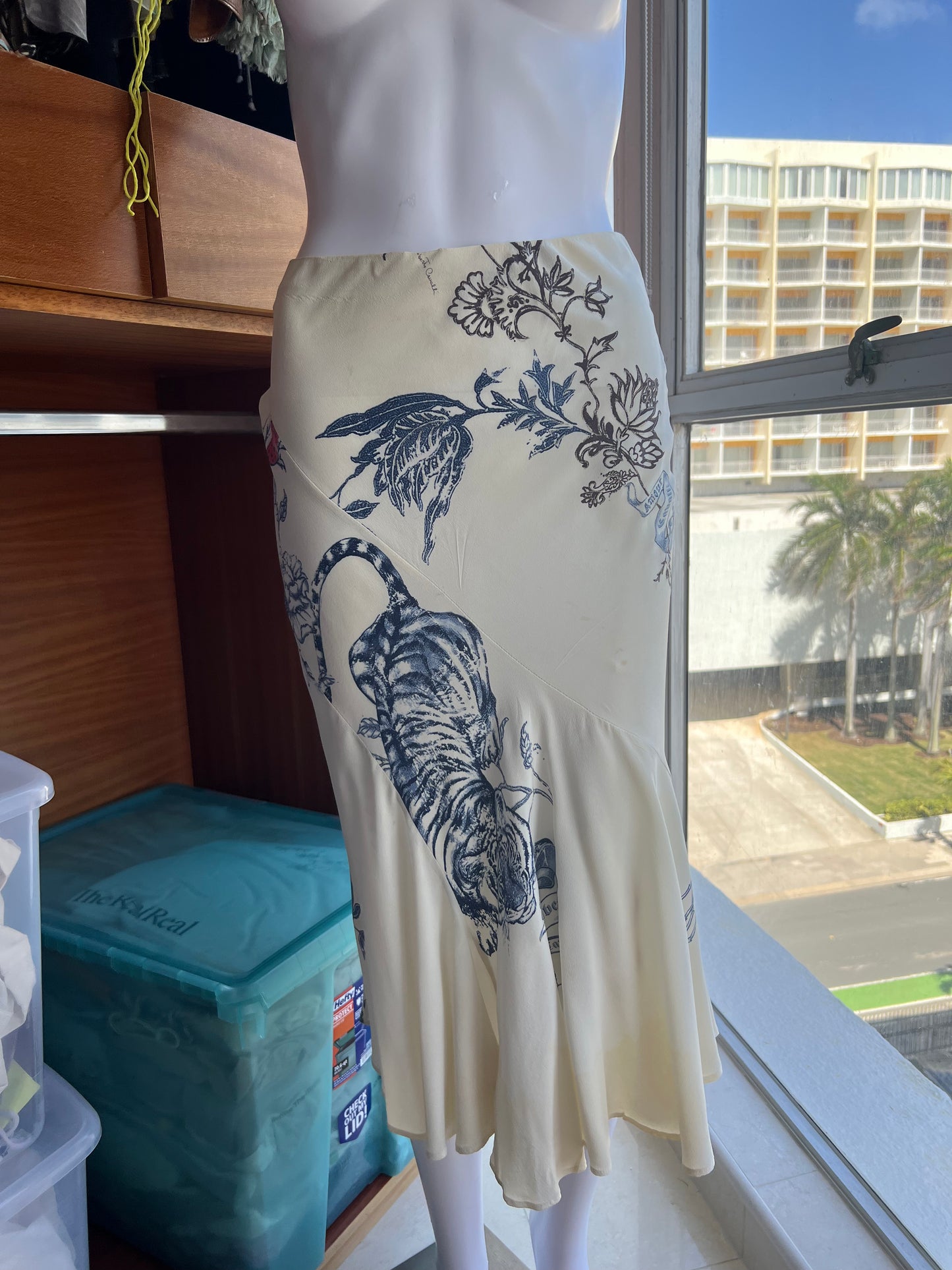 Roberto Cavalli SS2003 Tattoo Tiger print skirt