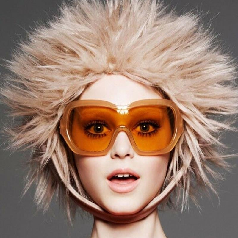 Prada Yellow Illusion Oversized Sunglasses