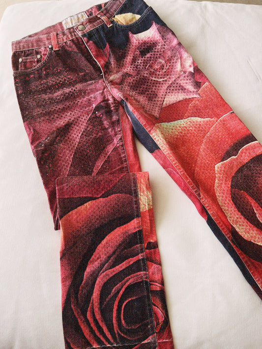 Roberto Cavalli 2000’s Rose Pants