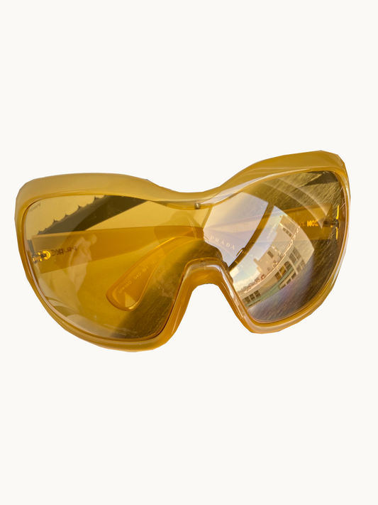 Prada Yellow Illusion Oversized Sunglasses