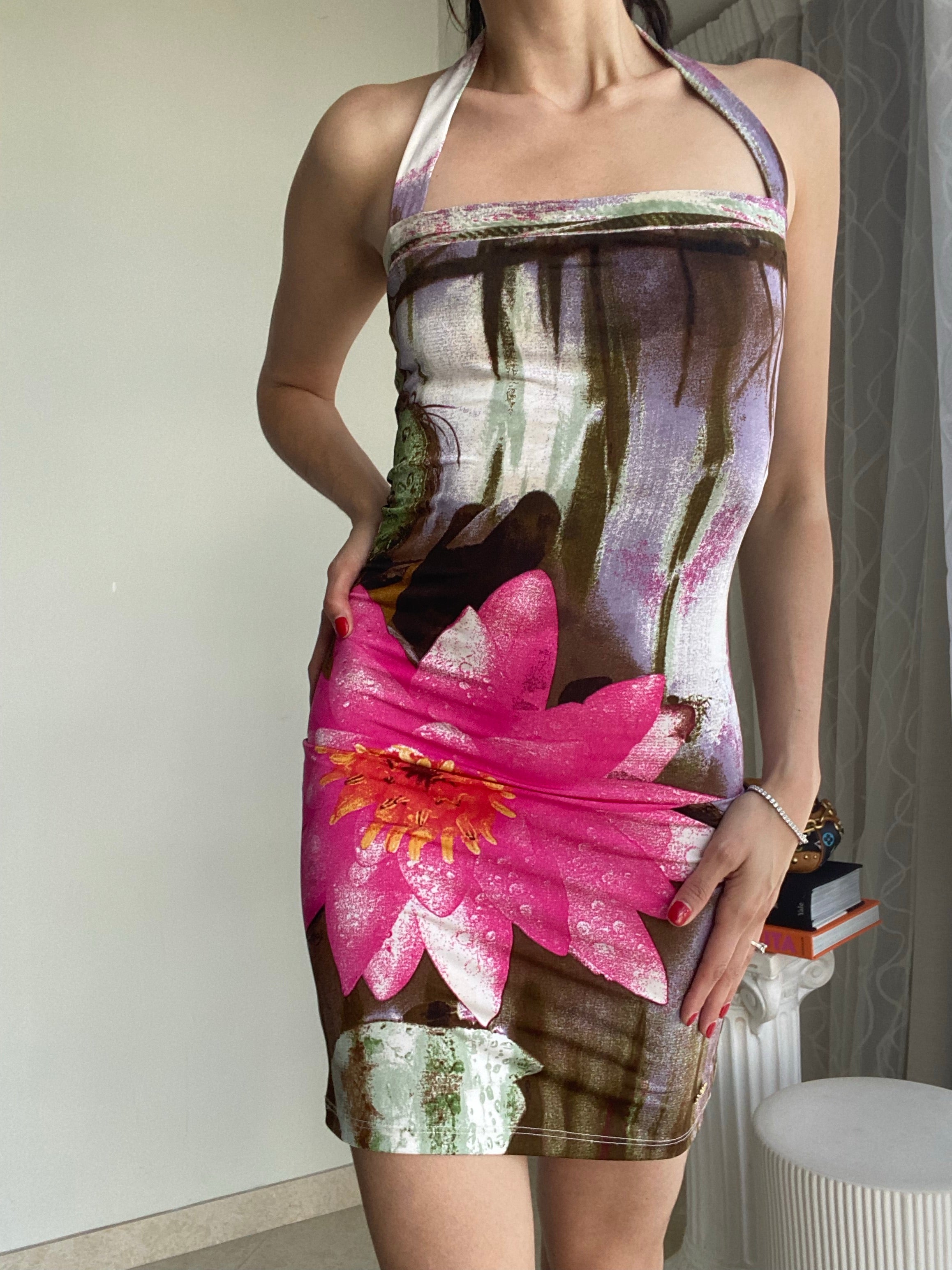 Roberto Cavalli  Flower mini dress