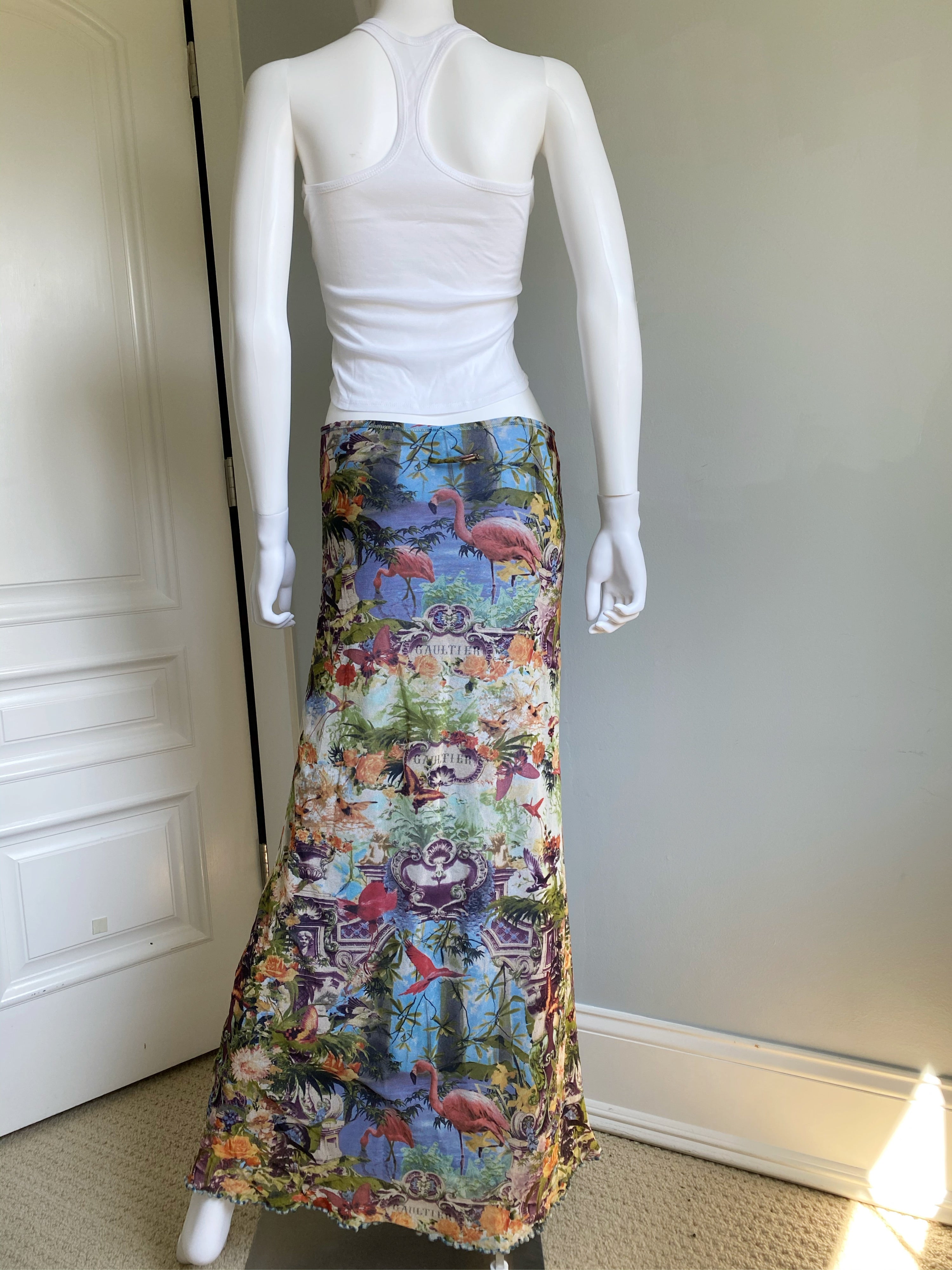 Jean Paul Gaultier 90’s Soleil Flamingo Skirt