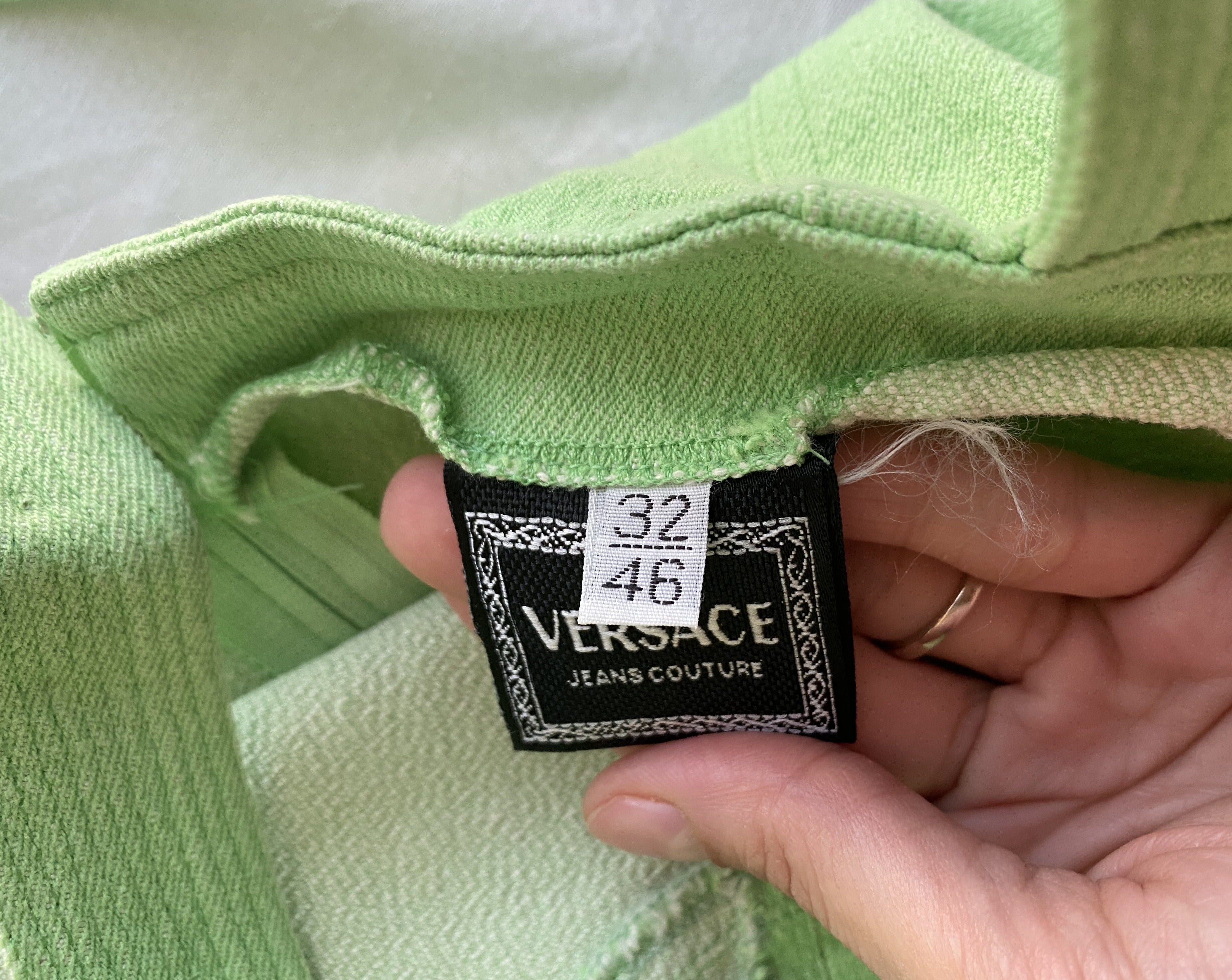 Versace Jean Couture Lime Green Dress