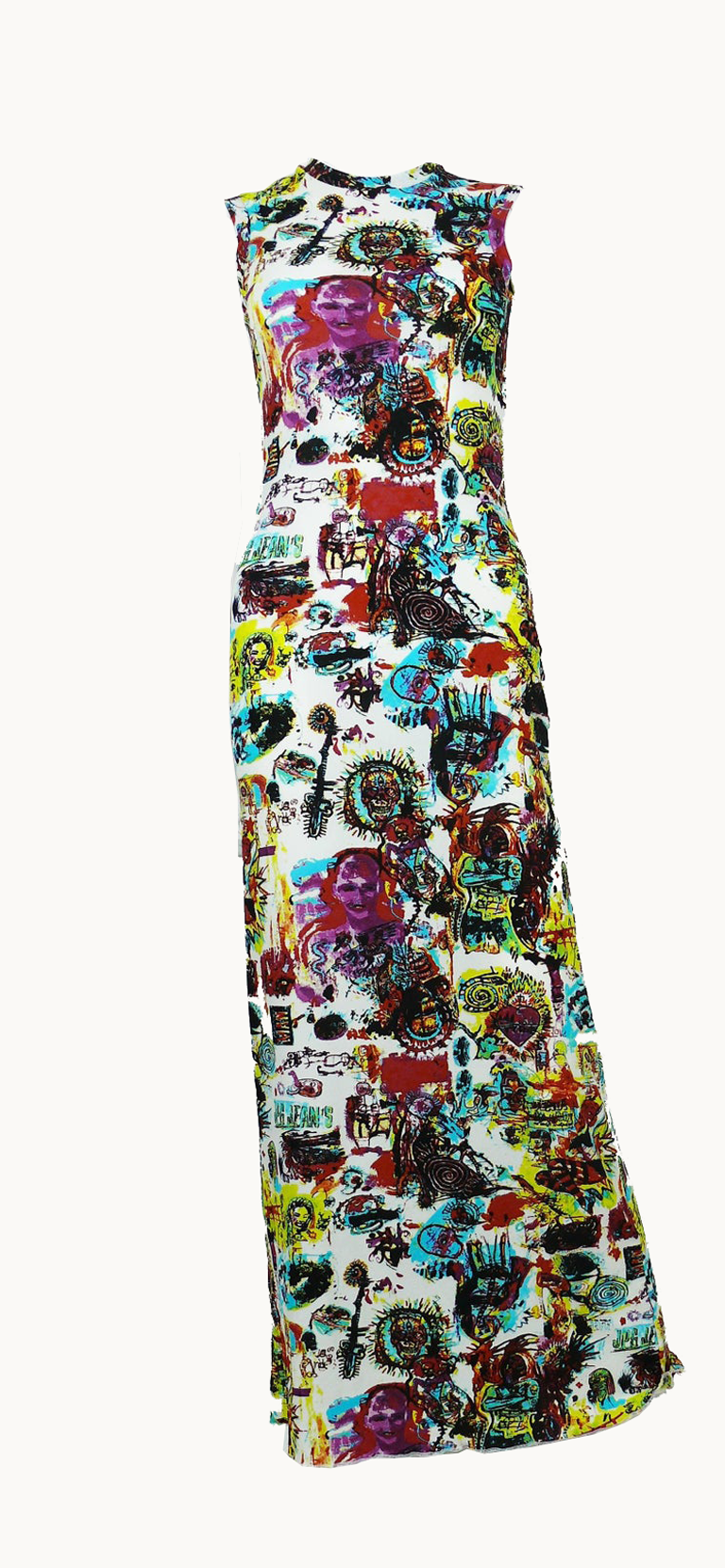 Vintage Jean Paul Gaultier Basquiat Inspired Maxi Dress