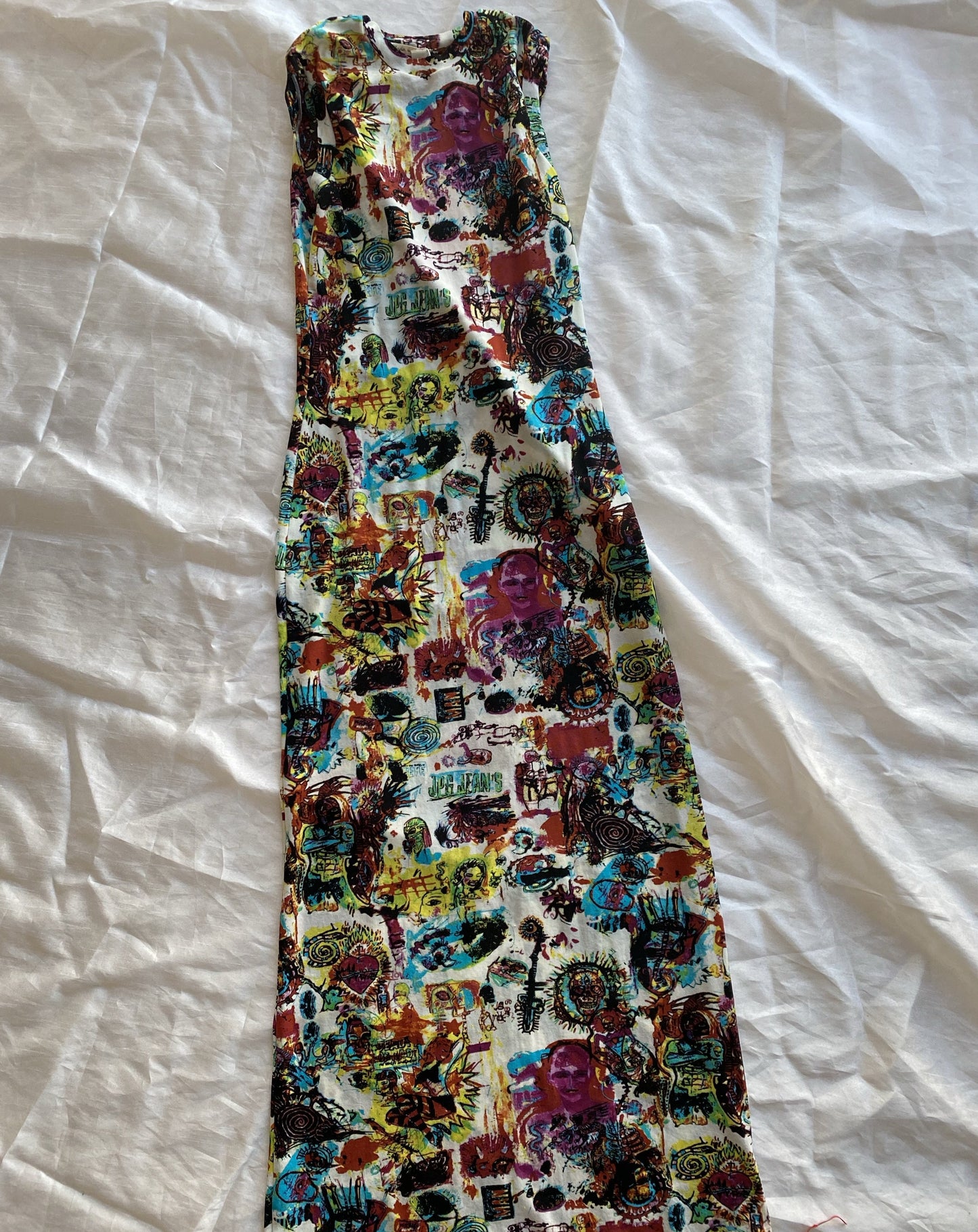 Vintage Jean Paul Gaultier Basquiat Inspired Maxi Dress