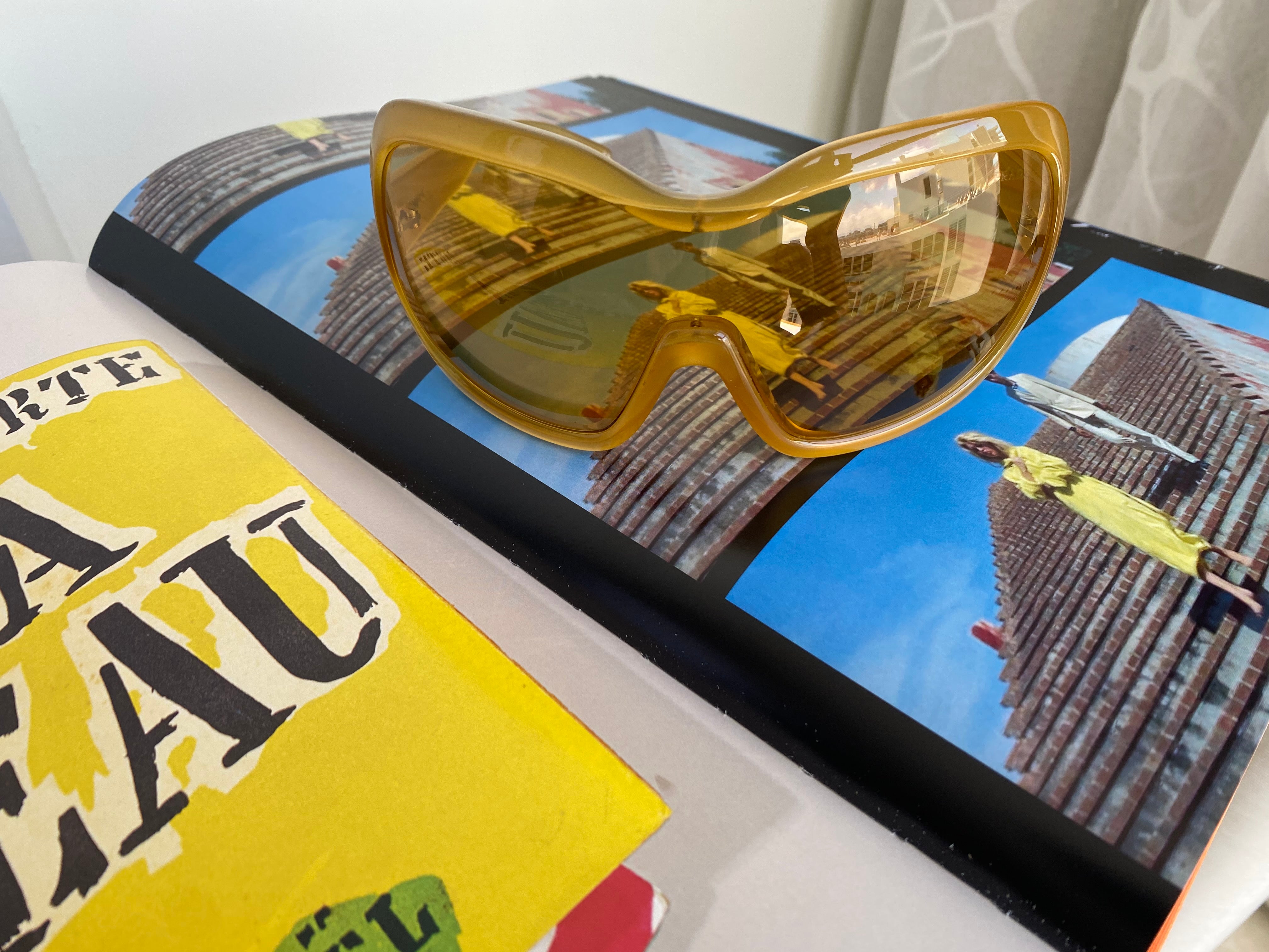Prada Yellow Illusion Oversized Sunglasses