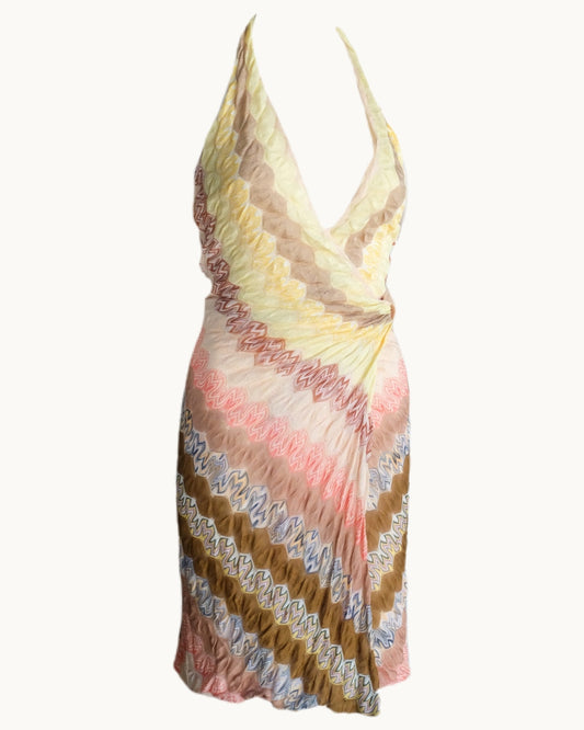 Missoni Knit Halter Cocktail Dress