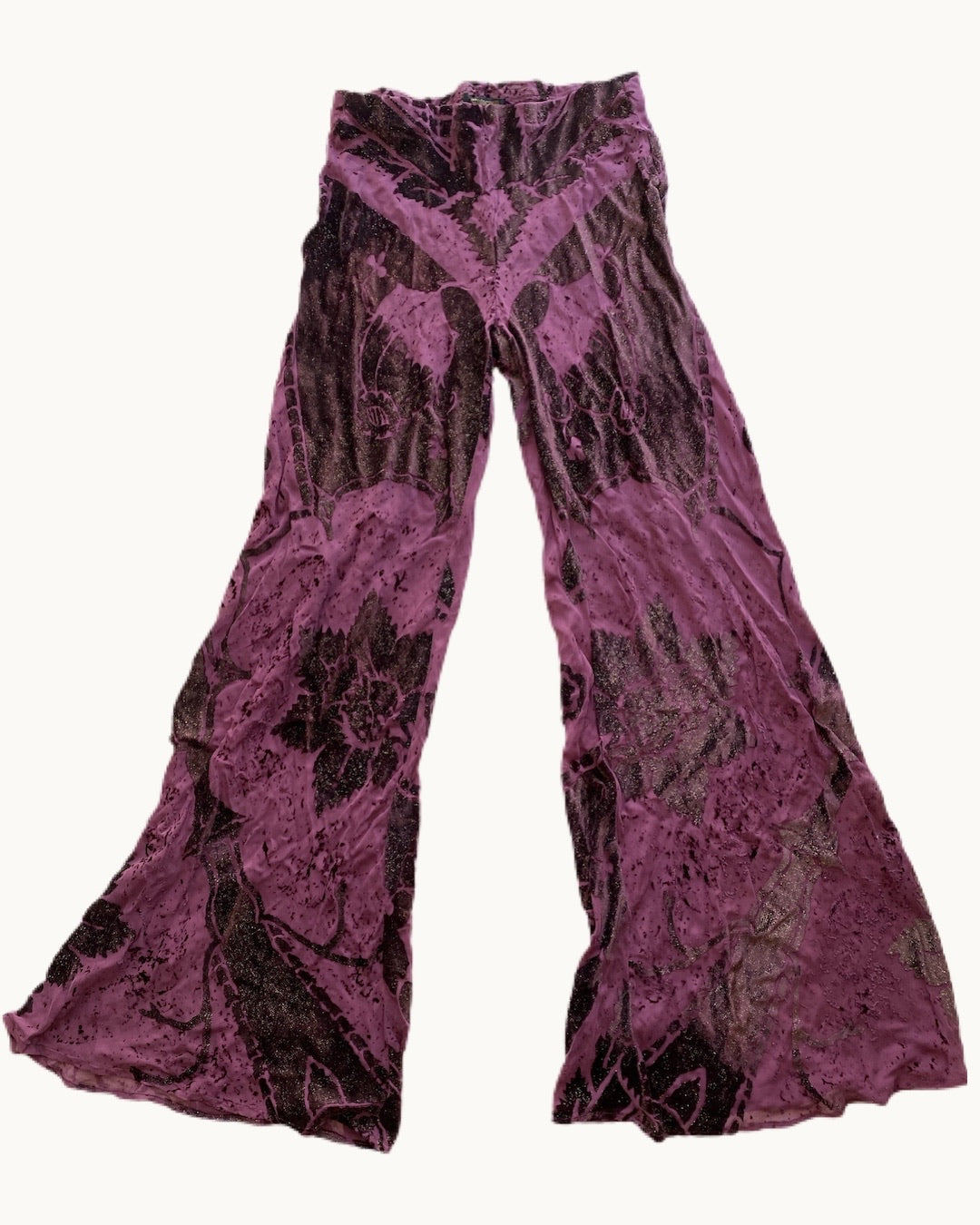 Roberto Cavalli Silk Velvet Devore Pants
