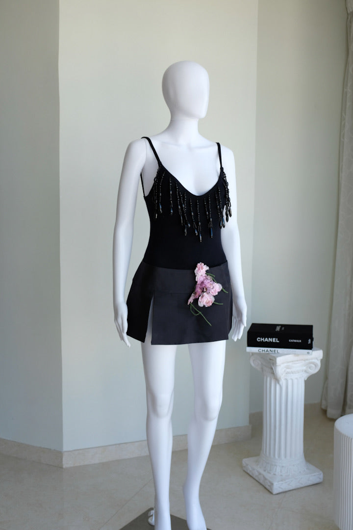 Dolce & Gabbana Beaded Fringes Bodysuit